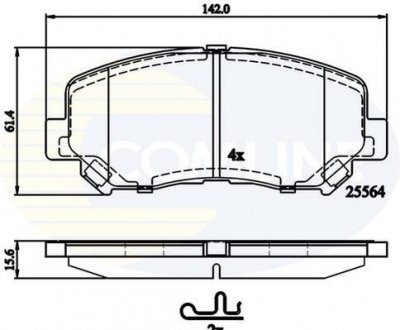 Гальмівні колодки (набір) COMLINE CBP32252 (фото 1)