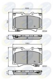 Гальмівні колодки, дискове гальмо (набір) COMLINE CBP3831 (фото 1)
