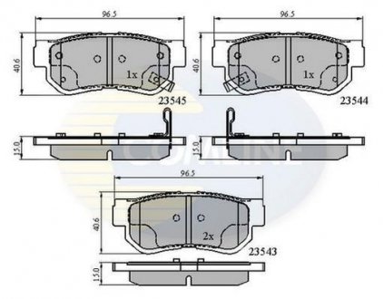 Гальмівні колодки, дискове гальмо (набір) COMLINE CBP3935 (фото 1)