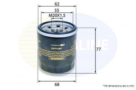 Фільтр масла COMLINE CHY11001 (фото 1)