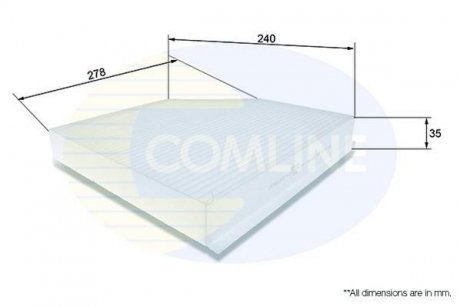 Фільтр повітря (салону) COMLINE EKF106 (фото 1)