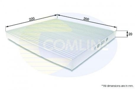 Фільтр повітря (салону) COMLINE EKF187 (фото 1)