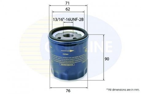 Фільтр масла COMLINE EOF003 (фото 1)