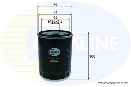 Фільтр масла COMLINE EOF008 (фото 1)