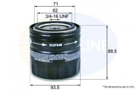 Фільтр масла COMLINE EOF046 (фото 1)