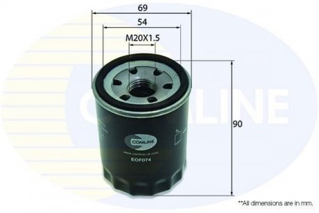 Фільтр масла COMLINE EOF074 (фото 1)