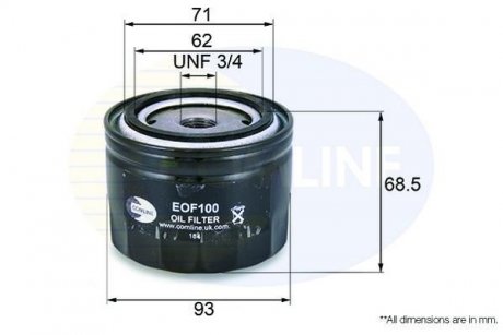 Фільтр масла COMLINE EOF100 (фото 1)