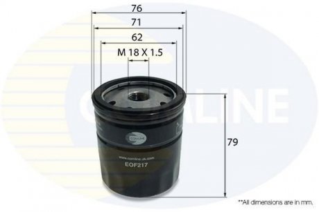 Фільтр масла COMLINE EOF217 (фото 1)