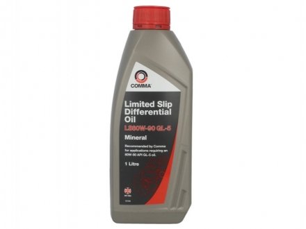 Олива трансмісійна мінеральна COMMA LS GEAR OIL 80W90 GL5 1L (фото 1)