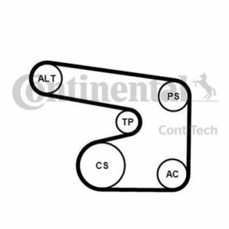 Комплект (ремінь+ролики) Contitech 6PK1900 K1 (фото 1)