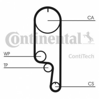 Комплект (ремінь+ролики) Contitech CT 1008 K2 (фото 1)