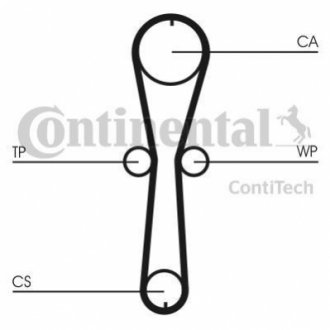 Комплект (ремінь+ролик+помпа) Contitech CT 915 WP2 (фото 1)