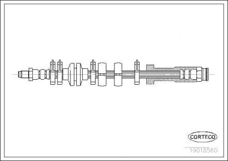 Шланг гальмівний CORTECO 19018560 (фото 1)