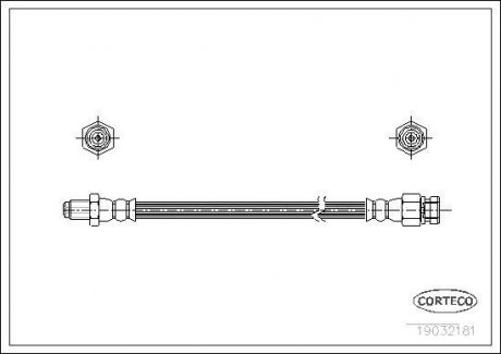 Шланг гальмівний CORTECO 19032181 (фото 1)