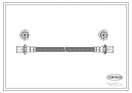 Шланг гальмівний CORTECO 19032247 (фото 1)