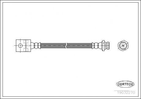 Шланг гальмівний CORTECO 19032270 (фото 1)