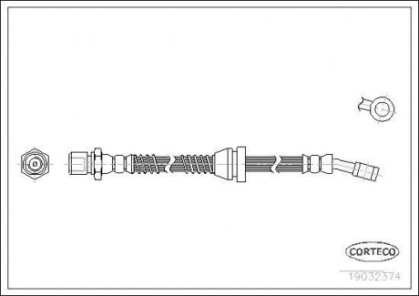 Шланг гальмівний CORTECO 19032374 (фото 1)