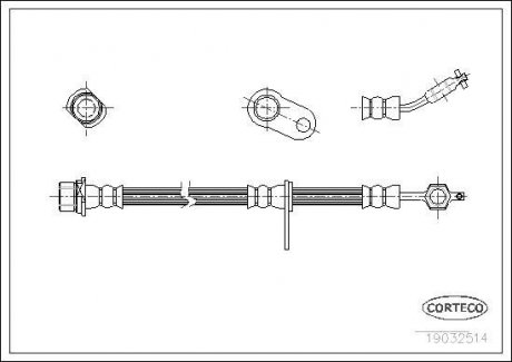 Шланг гальмівний CORTECO 19032514 (фото 1)