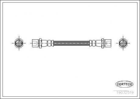 Шланг гальмівний CORTECO 19032519 (фото 1)