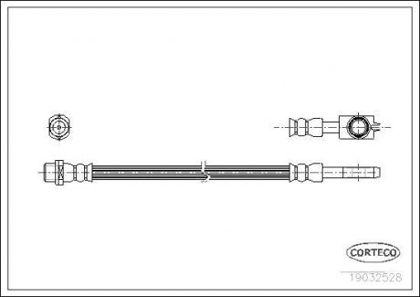 Шланг гальмівний CORTECO 19032528 (фото 1)