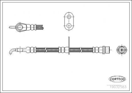 Шланг гальмівний CORTECO 19032583 (фото 1)