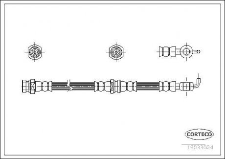 Шланг гальмівний CORTECO 19033024 (фото 1)