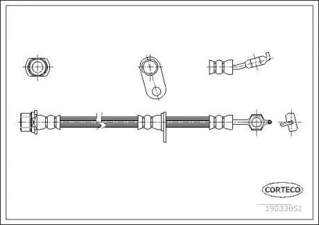 Шланг гальмівний CORTECO 19033051 (фото 1)