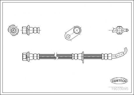 Шланг гальмівний CORTECO 19033095 (фото 1)