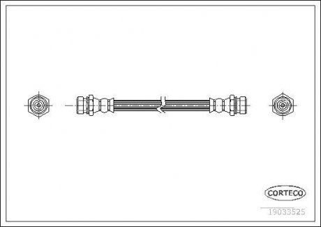 Шланг гальмівний CORTECO 19033525 (фото 1)
