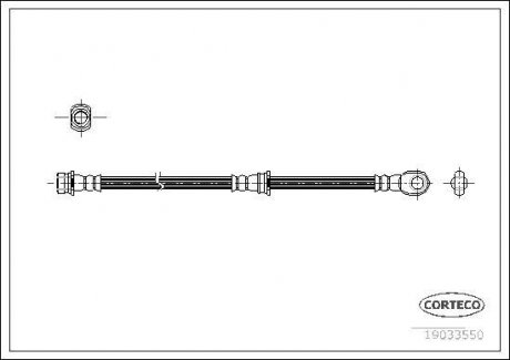 Шланг гальмівний CORTECO 19033550 (фото 1)