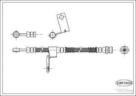 Шланг гальмівний CORTECO 19033582 (фото 1)