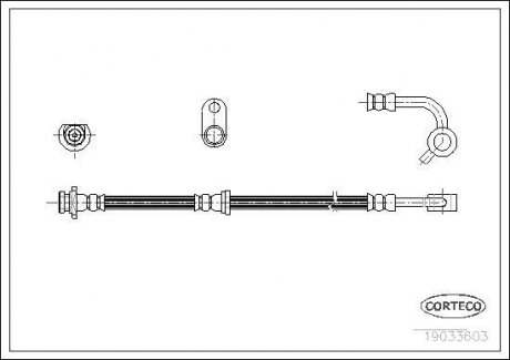 Шланг гальмівний CORTECO 19033603 (фото 1)
