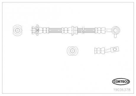 Шланг гальмівний CORTECO 19036378 (фото 1)