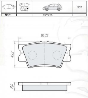 Дисковые тормозные колодки, комплект DAFMI / INTELLI D136E (фото 1)