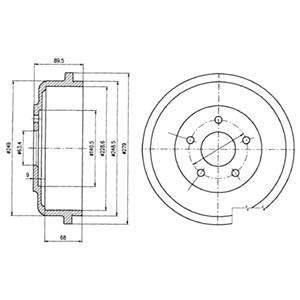 Гальмівний барабан Delphi BF488 (фото 1)