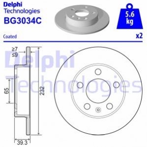 Гальмівний диск Delphi BG3034C (фото 1)