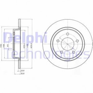 Тормозной диск Delphi BG3930 (фото 1)