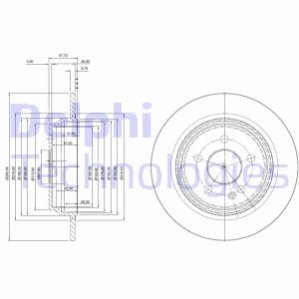 Гальмівний диск Delphi BG4063C (фото 1)