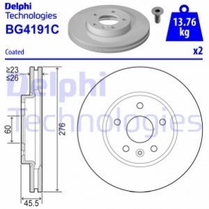 Гальмівний диск Delphi BG4191-C (фото 1)