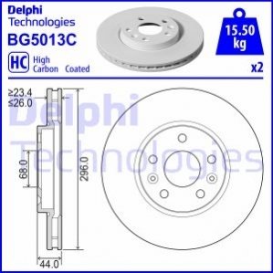 Гальмівний диск Delphi BG5013C (фото 1)