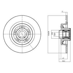 Гальмівний диск Delphi BG9027RS (фото 1)