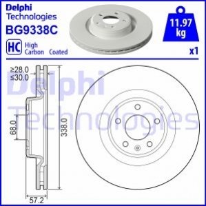 Гальмівний диск Delphi BG9338C (фото 1)