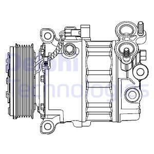 KOMPRESOR KLIM.FORD FOCUS III 11- Delphi CS20512 (фото 1)