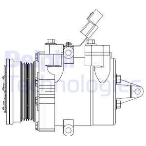 KOMPRESOR KLIM.MITSUBISHI COLT 08- Delphi CS20534 (фото 1)