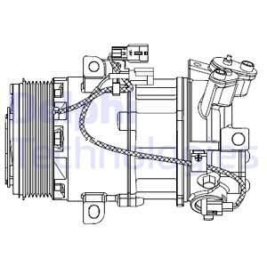 KOMPRESOR KLIM.RENAULT CLIO IV 12- Delphi CS20550 (фото 1)