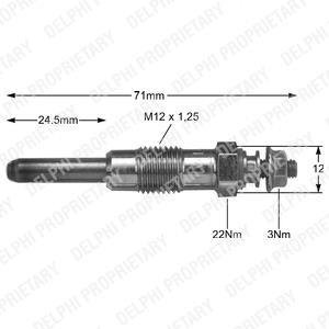 Свічка розжарювання Delphi HDS221 (фото 1)