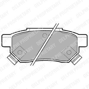 Гальмівні колодки, дискове гальмо (набір) Delphi LP625 (фото 1)