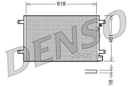 Радіатор кондиціонера DENSO DCN02006 (фото 1)