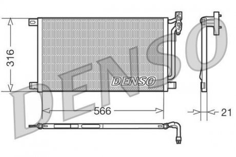 Радіатор кондиціонера DENSO DCN05003 (фото 1)