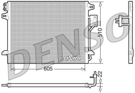 Радіатор кондиціонера DENSO DCN06006 (фото 1)